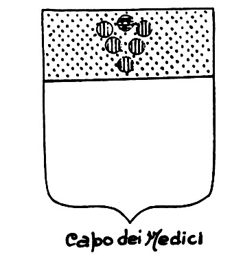 Imagem do termo heráldico: Capo dei Medici